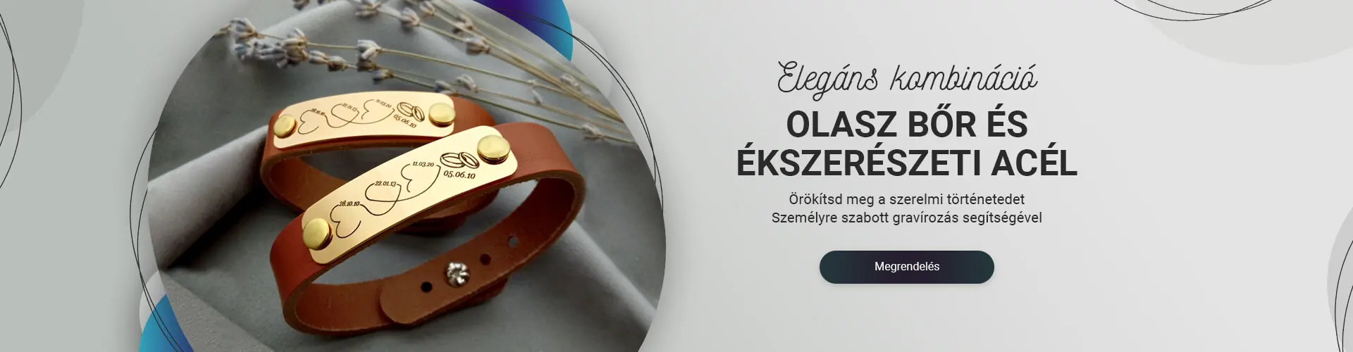 Кожаный браслет с табличкой